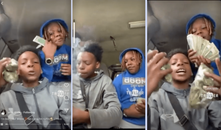 10 Yr Old CHICAGO Boys Go Viral; Smoke Weed & Pointing GUNS In Video!!