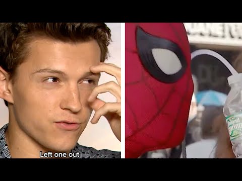 How Tom Holland Drinks Water In The Spider-Man Suit #shorts