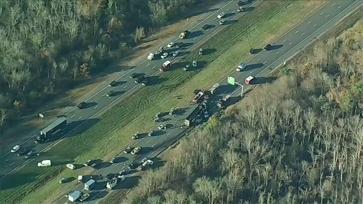 Multi-vehicle crash involving tractor-trailer shuts down Interstate 495 in Raynham