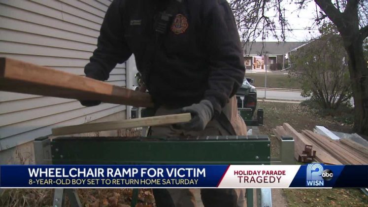 Volunteers build wheelchair ramp for child injured in Wisconsin parade attack