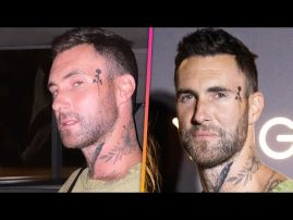 Adam Levine SHOCKS With Face Tattoo Debut