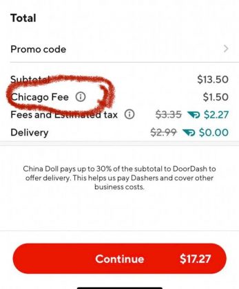 Doordash Now Charging An Extra ‘Chicago Fee’ . . . To Deliver IN THE HOOD!! (PICS)