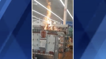 WATCH: Video shows fire inside Louisiana Walmart
