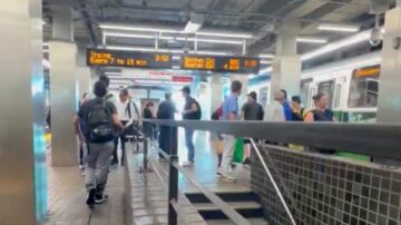 Overhead wire falls onto Green Line track, causing sparks, smoke in tunnel