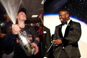Houston Astros Celebrate World Series Win With 50 Cent Champagne