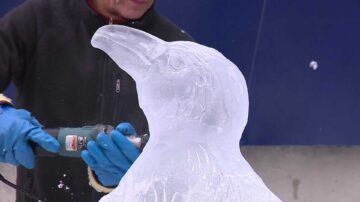Inside Boston’s ice sculptures being created for First Night