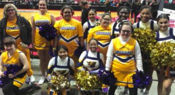 Watch: Cheer squad shines spotlight on inclusivity at tournament