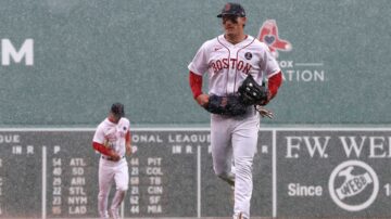 Red Sox can’t complete sweep of Angels at rain-soaked Fenway