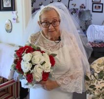 Woman has wedding of her dreams for the first time at 77