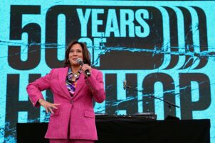 Rappers Perform at Kamala Harris’ Hip-Hop 50th Anniversary Event