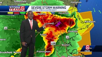 Severe Thunderstorm Warnings up for parts of eastern, northern Mass.