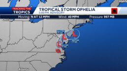 Tropical Storm Ophelia: ﻿Coastal North Carolina hit by flooding