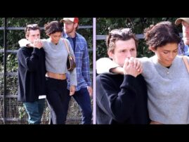 Tom Holland Kisses Zendaya’s Hand During London Outing