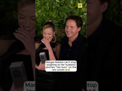 Margot Robbie’s Husband PINCHES HER BUTT On the Red Carpet 😭🤣 #shorts