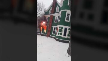 Firefighters battle blaze inside historic Mass. Victorian-style home