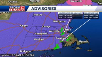 Snow making for slick roads in parts of Mass.