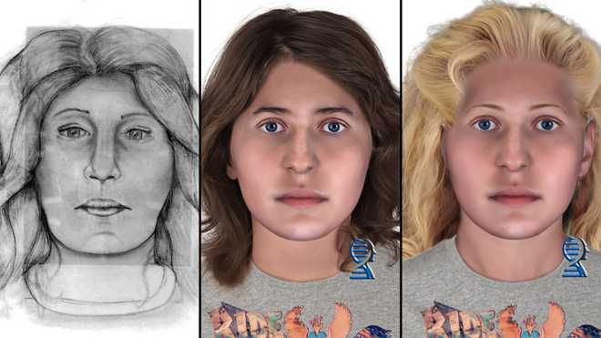 A sketch and DNA-aided renderings show estimations of what the 1992 victim might have looked like.