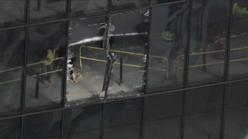 Beam falls at South Station Tower, smashes windows on way down