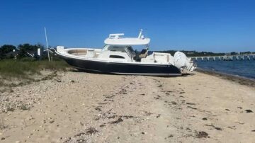 Man charged with OUI after large boat winds up on Martha’s Vineyard beach, police say