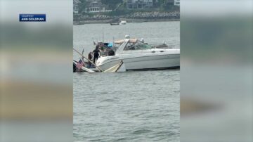 Two hurt after sailboat, motorboat collide off Weymouth coast