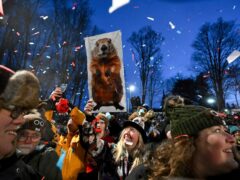 Punxsutawney Phil sees his shadow, handlers say, predicting 6 more weeks of wintry weather