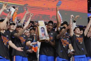 Florida wins its third NCAA basketball title, beating Houston 65-63