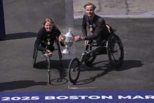 Images: Scenes along 29th Boston Marathon course