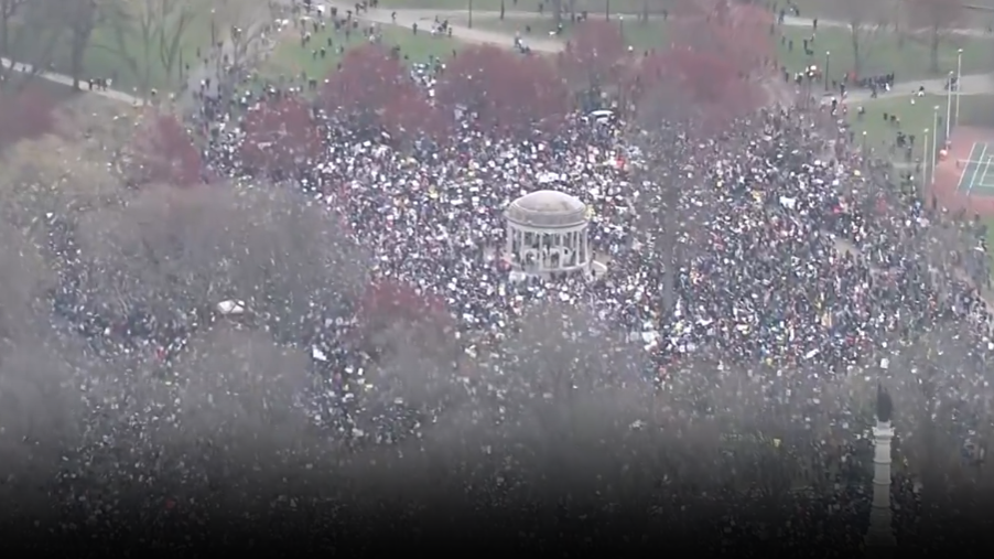 Thousands of protestors gather for Hand's Off! rally in Boston Common