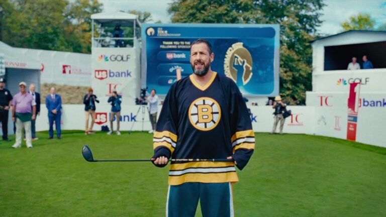 Adam Sandler as Happy Gilmore in "Happy Gilmore 2."