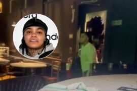 Is This Young M.A Caught on Video Hurling Object at Bar Door?