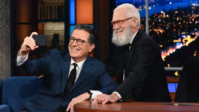From Stephen Colbert and David Letterman on "The Late Show" Nov. 20, 2023.