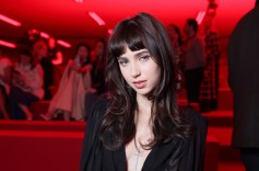 Clairo attends Valentino "Le meta-theatre des intimites" show as part of Paris Fashion Week on March 09, 2025 in Paris, France. (Photo by Victor Boyko/Getty Images for Valentino)