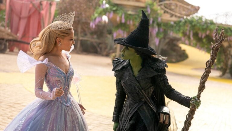 Ariana Grande and Cynthia Erivo in “Wicked: For Good.”