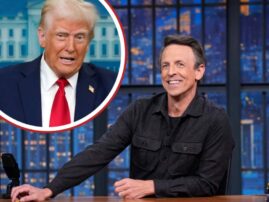 Seth Meyers responds after Trump calls him a ‘deranged lunatic’ for ‘probably illegal’ late-night jokes
