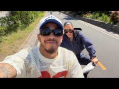 Kim Kardashian SCARES Herself Nearly Crashing Into Lewis Hamilton on Romantic Bike Date