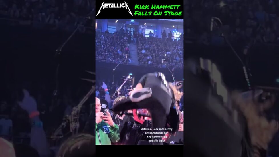 Metallica’s Kirk Hammett Takes a Tumble Into the Dublin Crowd During ‘Seek & Destroy’