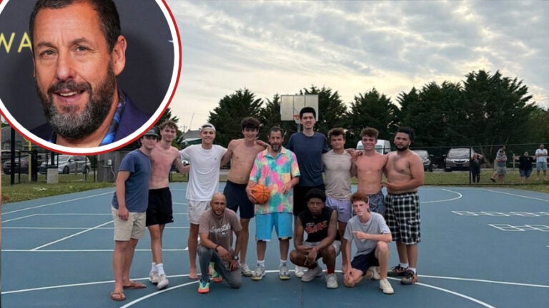 On Sunday, July 5, Adam Sandler played basketball and posed for photos on Nantucket, less than 48 hour after officiating Taylor Swift and Travis Kelce's wedding.