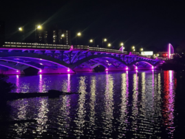 Mass. bridges glow pink to honor Dolly Parton