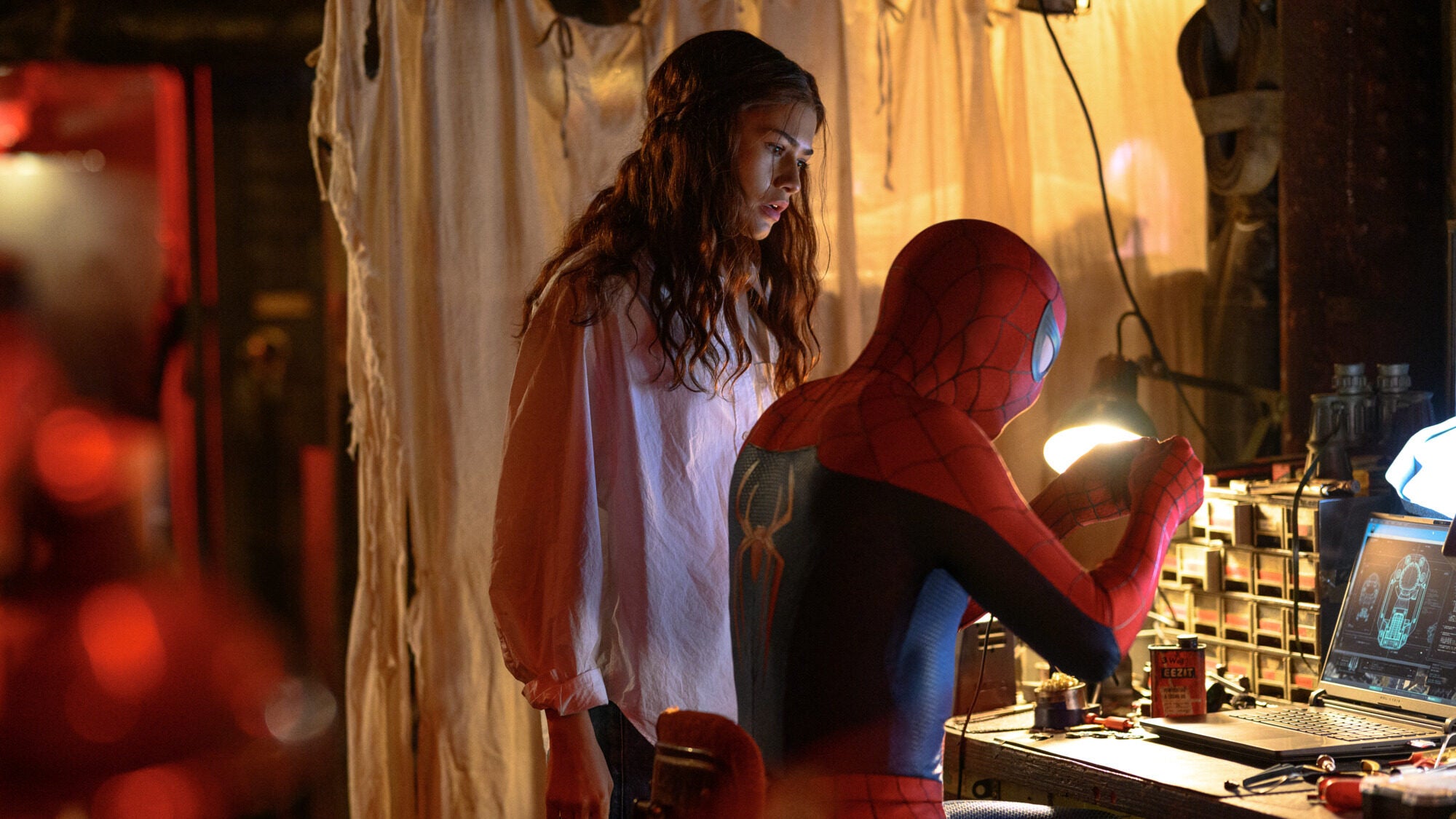 Zendaya and Tom Holland in "Spider-Man: Brand New Day."