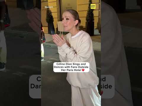 Céline Dion Sings and Dances With Fans Outside Her Paris Hotel #celinedion
